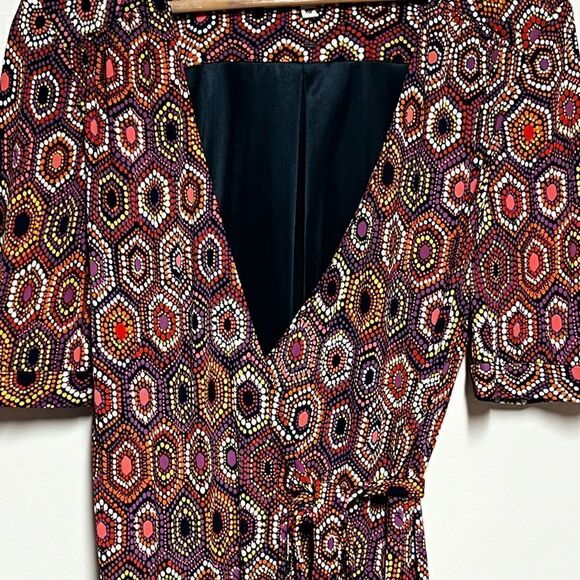 NWOT Trina Turk Geometric Print Jersey Wrap Dress Womens 10 - Picture 5 of 6